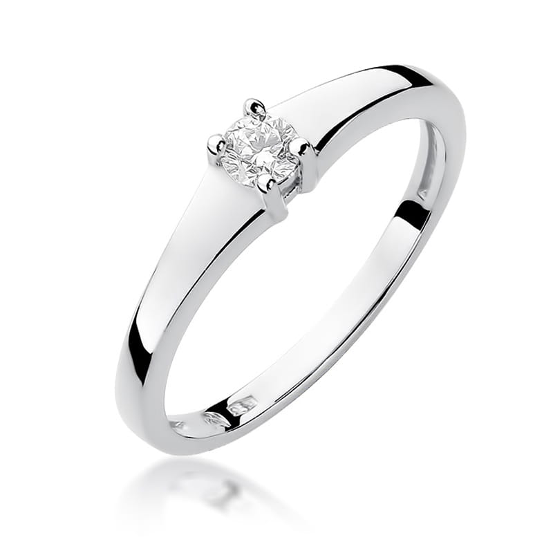 W257 Diamantový prsteň 0,15ct biele zlato Au 585/1000 2