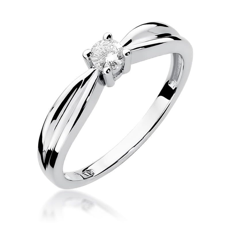 W259 Diamantový prsteň 0,15ct biele zlato Au 585/1000 2