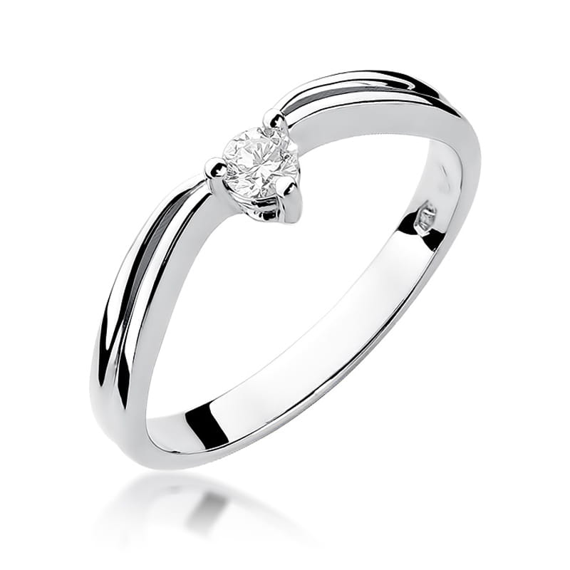 W261 Diamantový prsteň 0,15ct biele zlato Au 585/1000 2