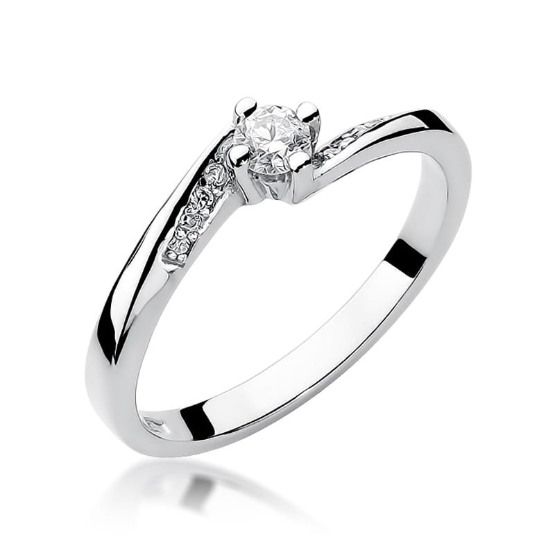 W262 Diamantový prsteň 0,15ct biele zlato Au 585/1000 2