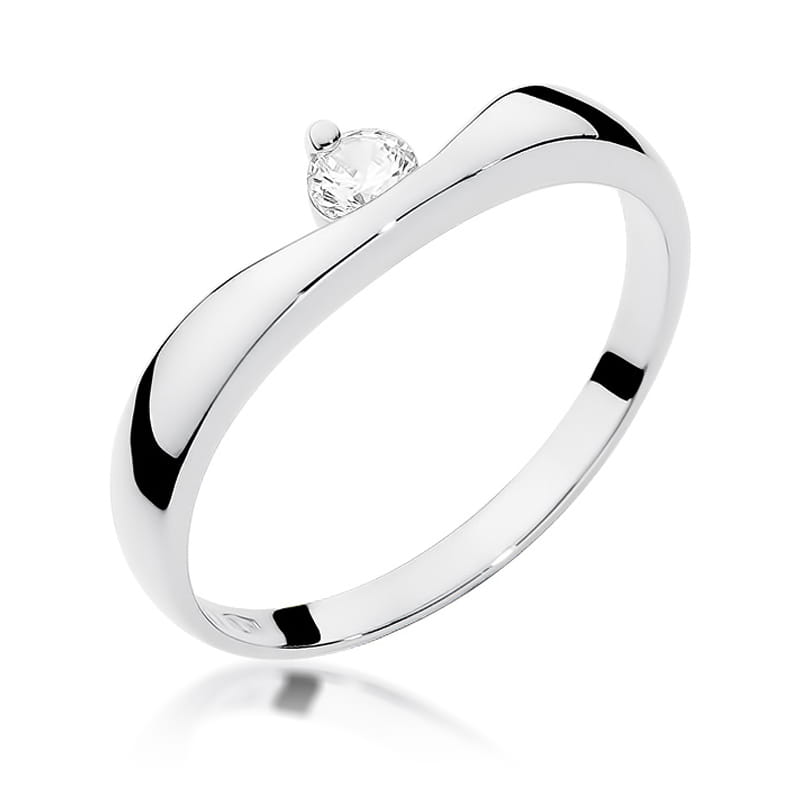 W263 Diamantový prsteň 0,15ct biele zlato Au 585/1000 2