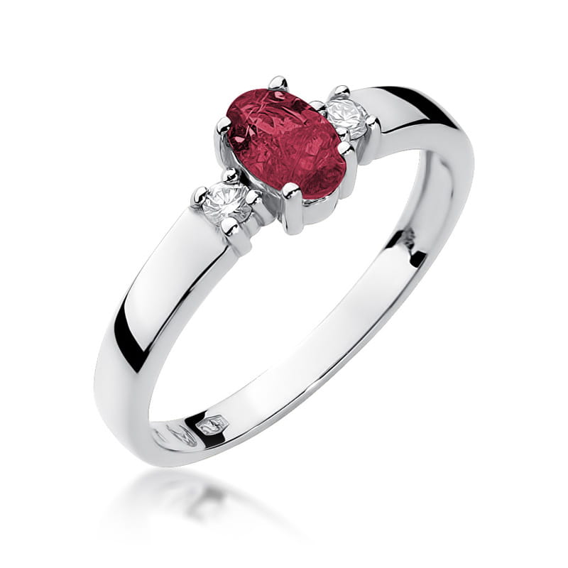 W264 Ruby prsteň 0,60ct biele zlato Au 585/1000 2