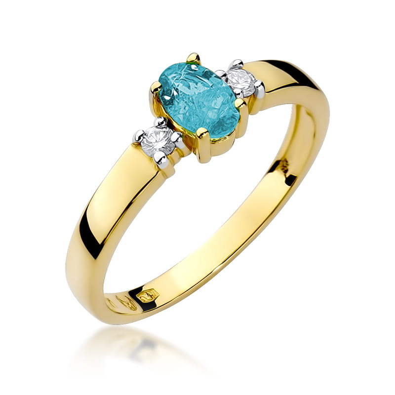 W264 Topaz prsteň 0,50ct žlté zlato Au 585/1000 2