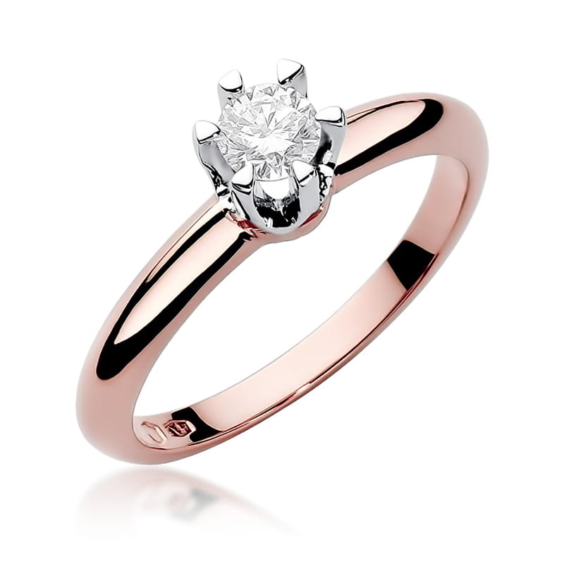 W267 Diamantový prsteň 0,30ct ružové zlato Au 585/1000 2