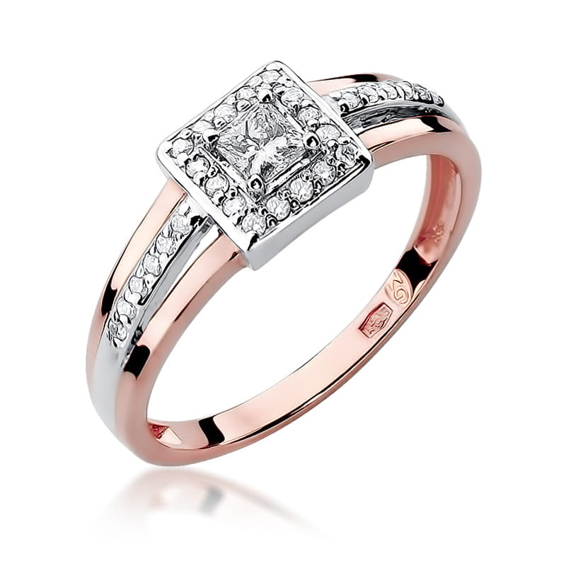 W271 Diamantový prsteň 0,15ct ružové zlato Au 585/1000 2