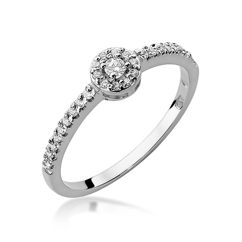 W273 Diamantový prsteň 0,05ct biele zlato Au 585/1000 2