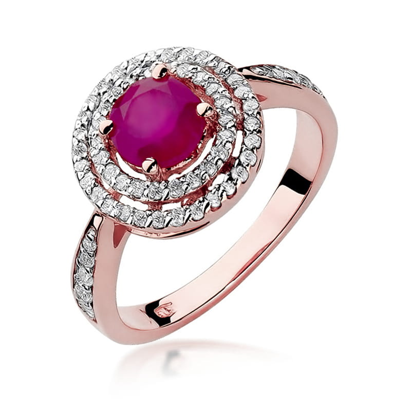 W274 Ruby prsteň 1.20ct ružové zlato Au 585/1000 2