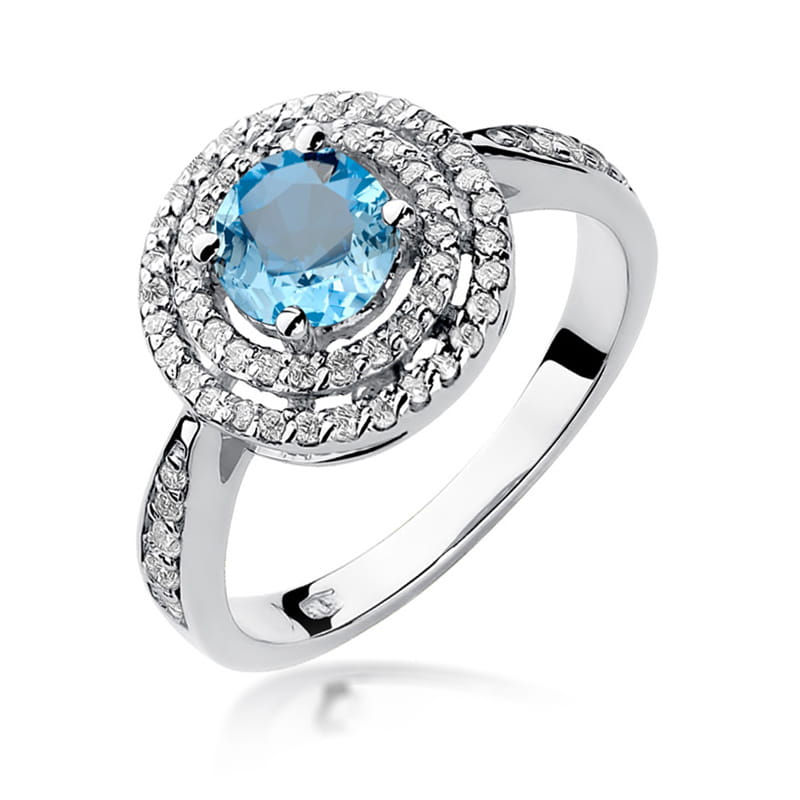 W274 Topaz prsteň 0,80ct biele zlato Au 585/1000 2