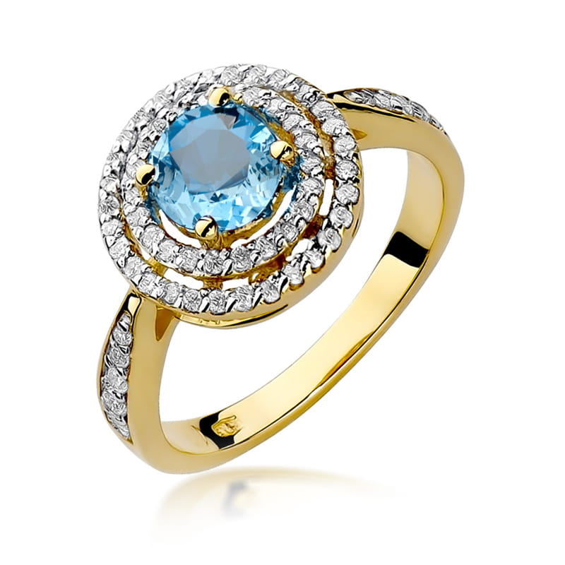 W274 Topaz prsteň 0,80ct žlté zlato Au 585/1000 2