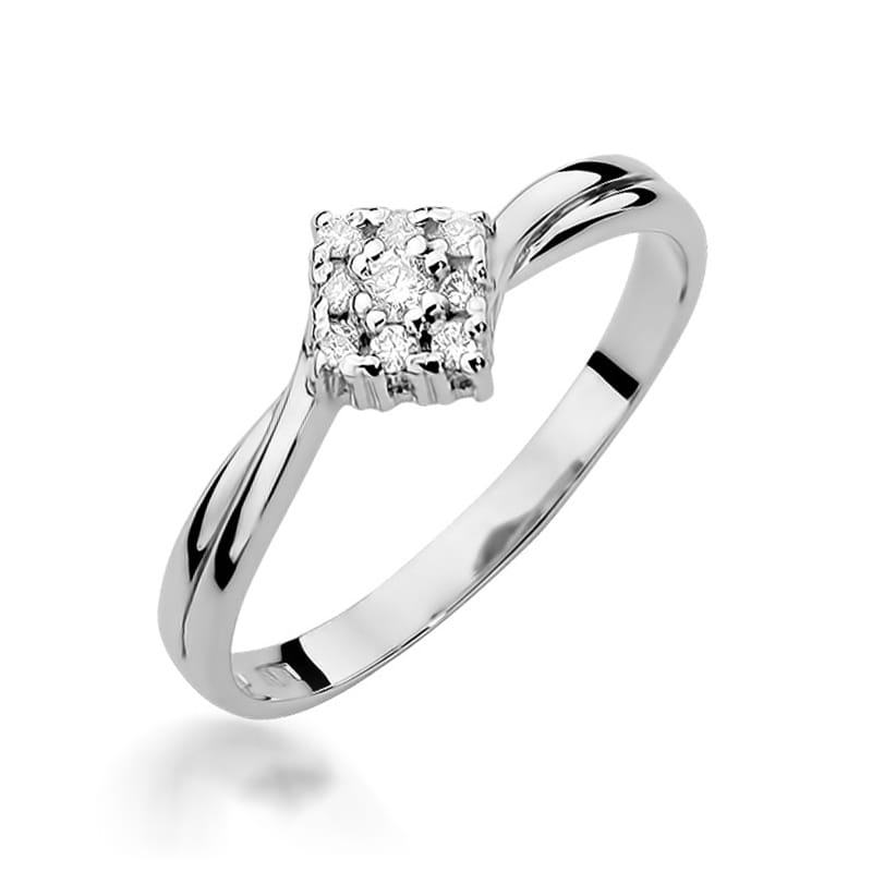 W275 Diamantový prsteň 0,02ct biele zlato Au 585/1000 2