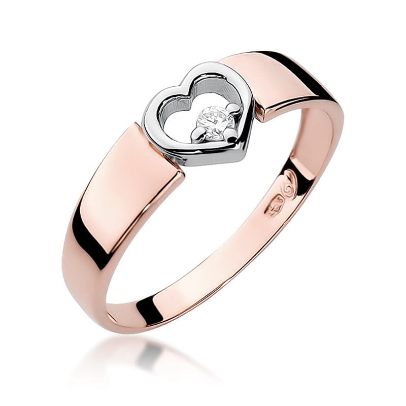 W276 Diamantový prsteň 0.04ct ružové zlato Au 585/1000 2