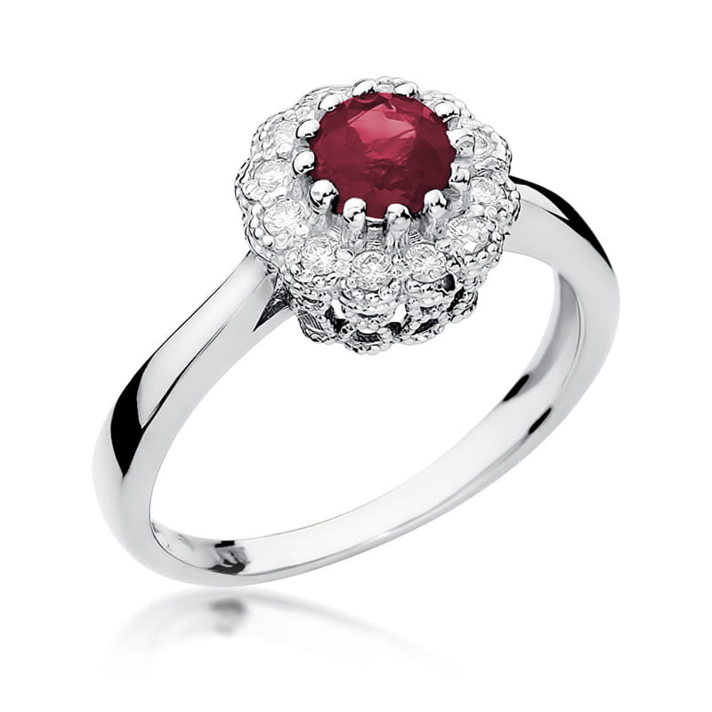 W284 Ruby prsteň 0,60ct biele zlato Au 585/1000 2