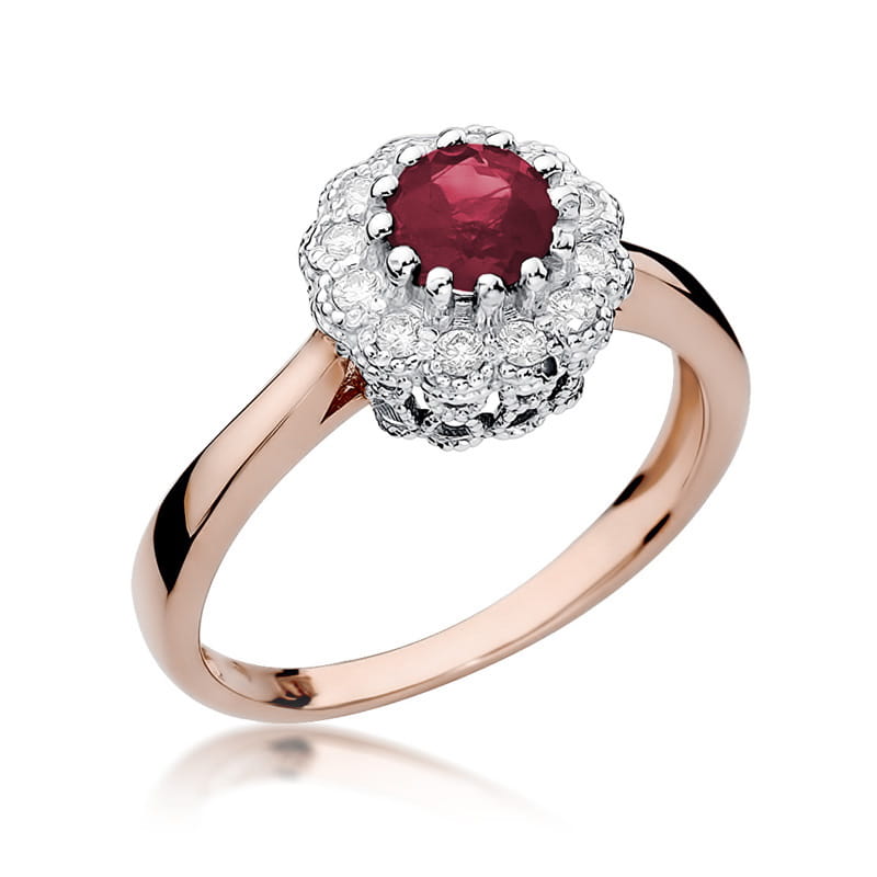 W284 Ruby prsteň 0.60ct ružové zlato Au 585/1000 2