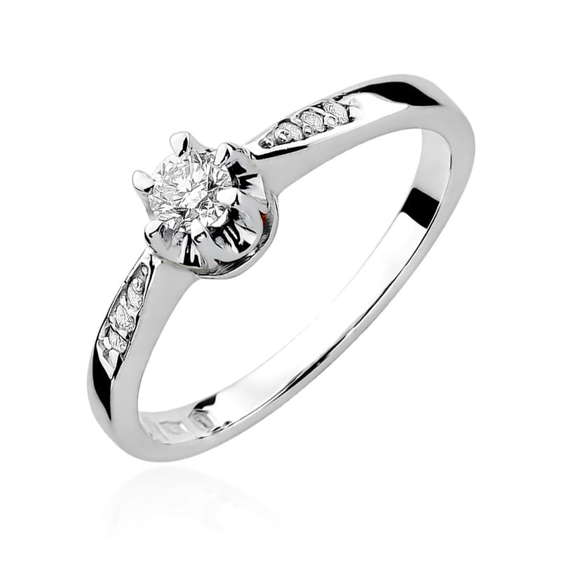 W291 Diamantový prsteň 0,20ct biele zlato Au 585/1000 2