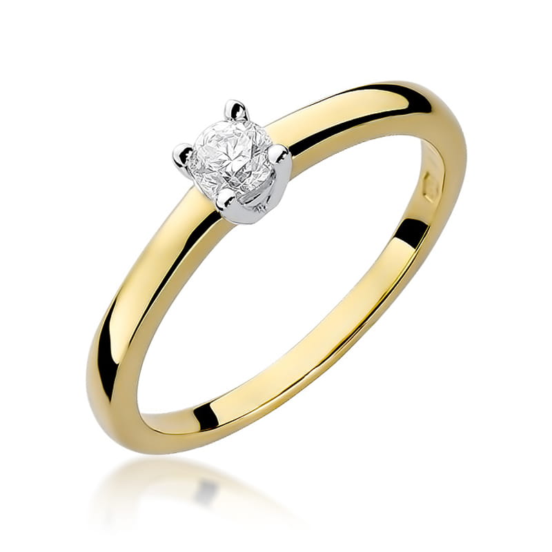 W292 Diamantový prsteň 0,20ct žlté zlato Au 585/1000 2
