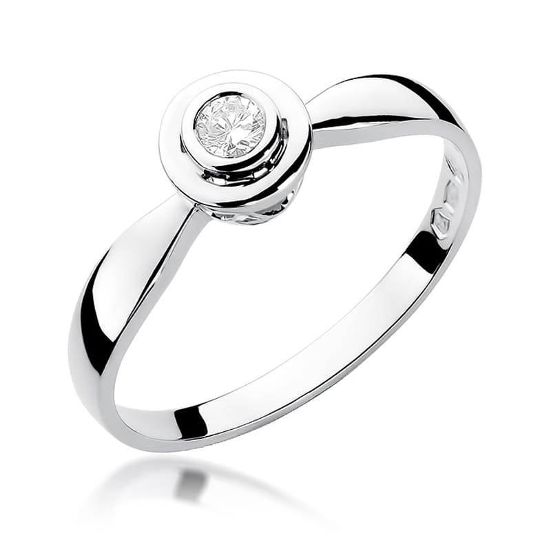 W294 Diamantový prsteň 0,10ct biele zlato Au 585/1000 2