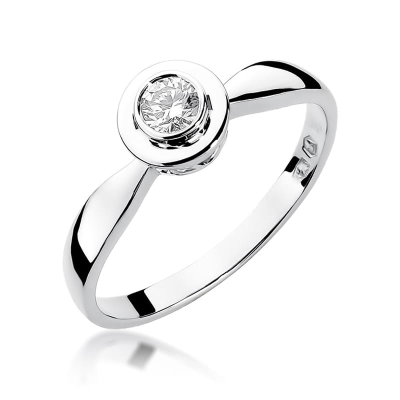 W294 Diamantový prsteň 0,15ct biele zlato Au 585/1000 2