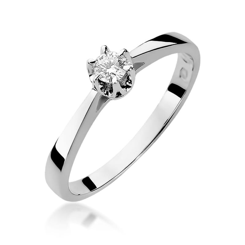 W295 Diamantový prsteň 0,15ct biele zlato Au 585/1000 2