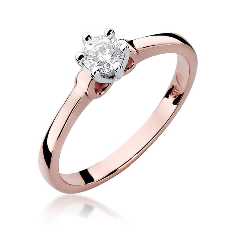 W296 Diamantový prsteň 0,30ct ružové zlato Au 585/1000 2