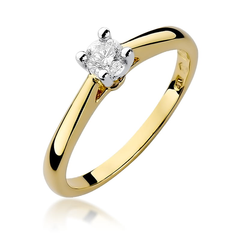 W298 Diamantový prsteň 0,25ct žlté zlato Au 585/1000 2