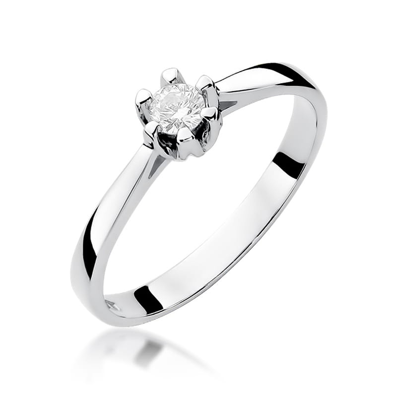 W299 Diamantový prsteň 0,12ct biele zlato Au 585/1000 2