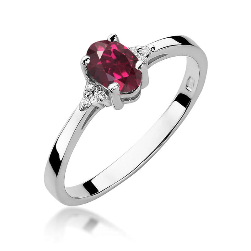 W301 Rodolitový prsteň 0,50ct biele zlato Au 585/1000 2