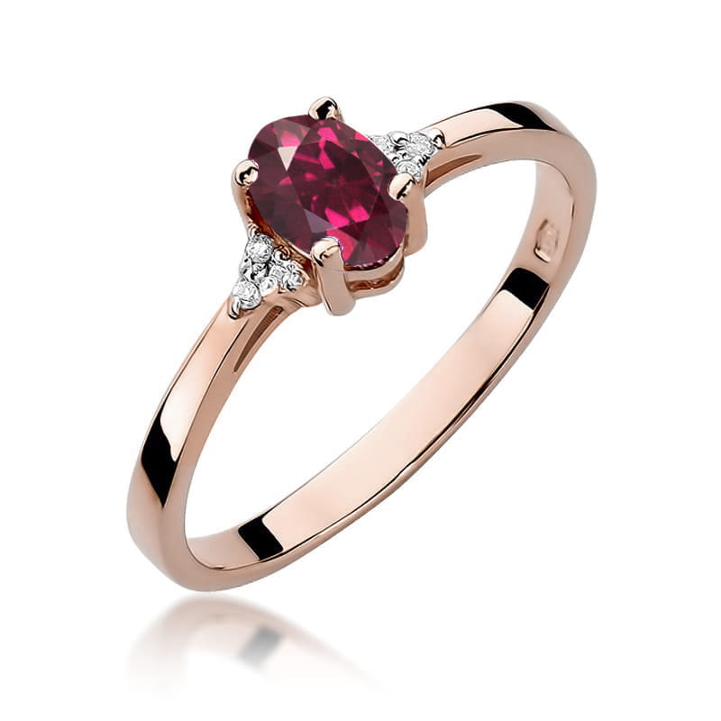 W301 Rodolitový prsteň 0,50ct ružové zlato Au 585/1000 2
