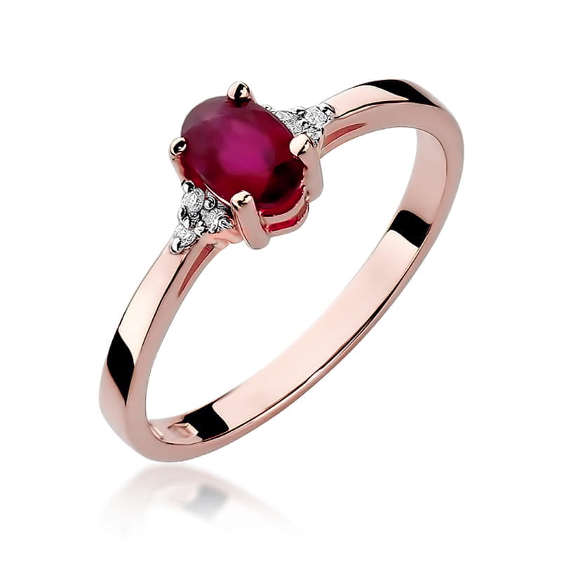 W301 Ruby prsteň 0.60ct ružové zlato Au 585/1000 2