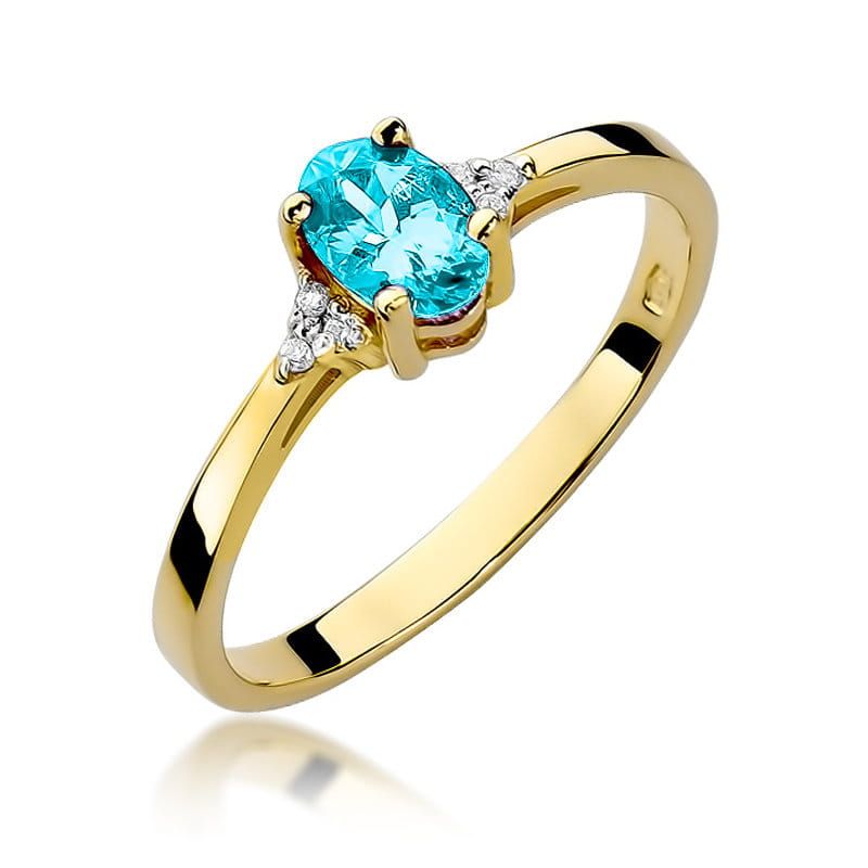 W301 Topaz prsteň 0,50ct žlté zlato Au 585/1000 2