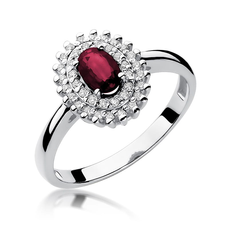 W303 Ruby prsteň 0,60ct biele zlato Au 585/1000 2