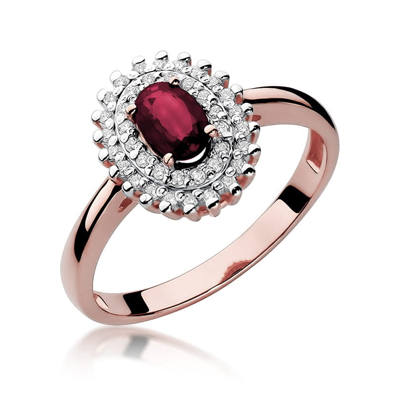 W303 Ruby prsteň 0.60ct ružové zlato Au 585/1000 2