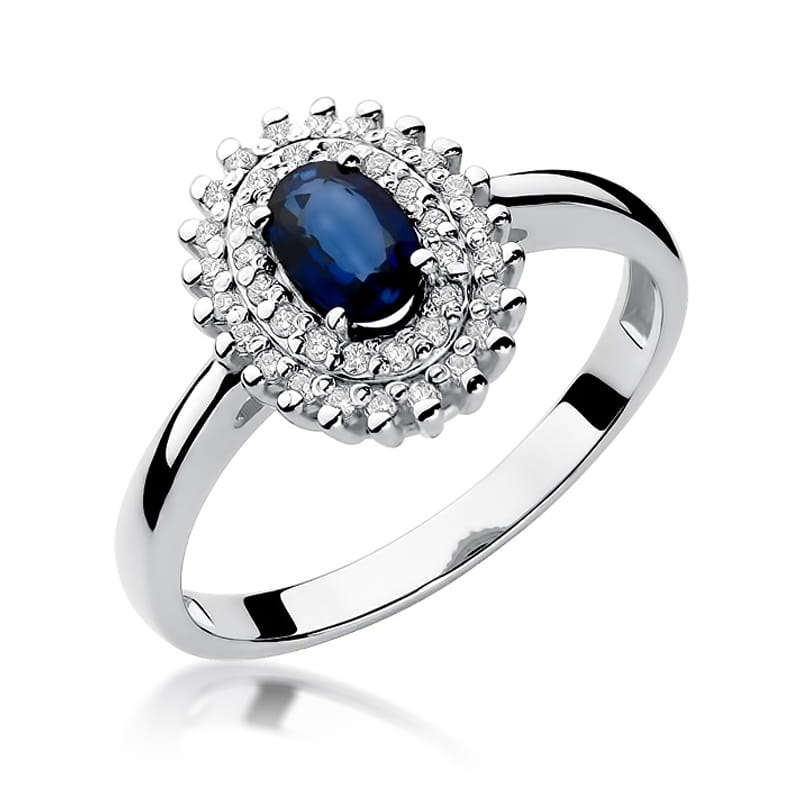 W303 Zafírový prsteň 0,70ct biele zlato Au 585/1000 2
