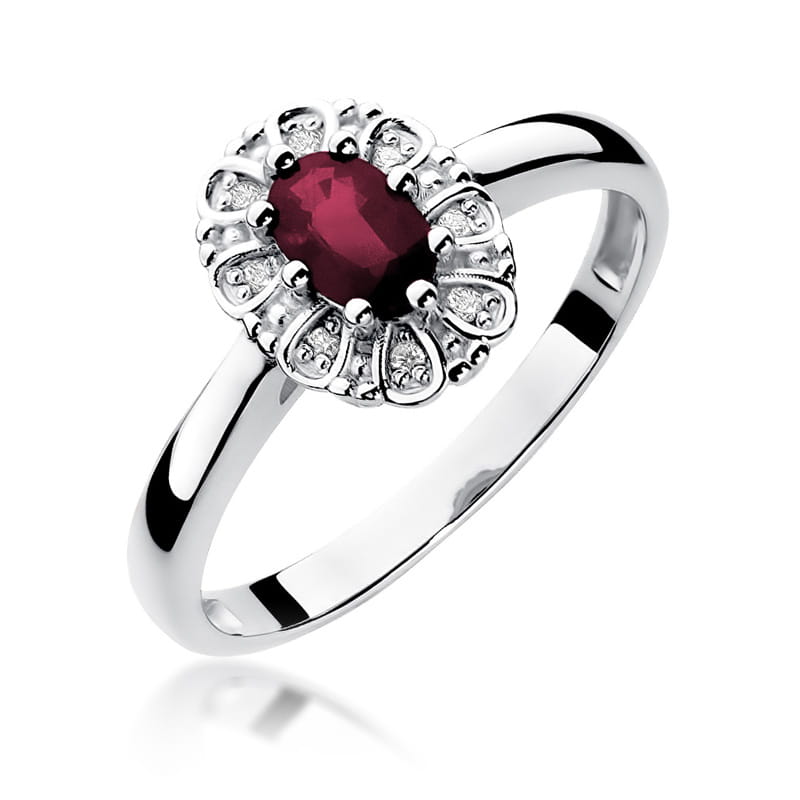 W304 Ruby prsteň 0,60ct biele zlato Au 585/1000 2