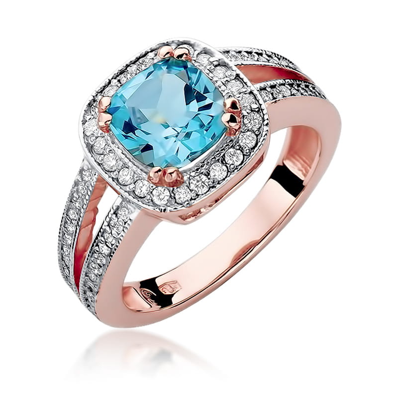 W307 Topaz prsteň 2.60ct ružové zlato Au 585/1000 2