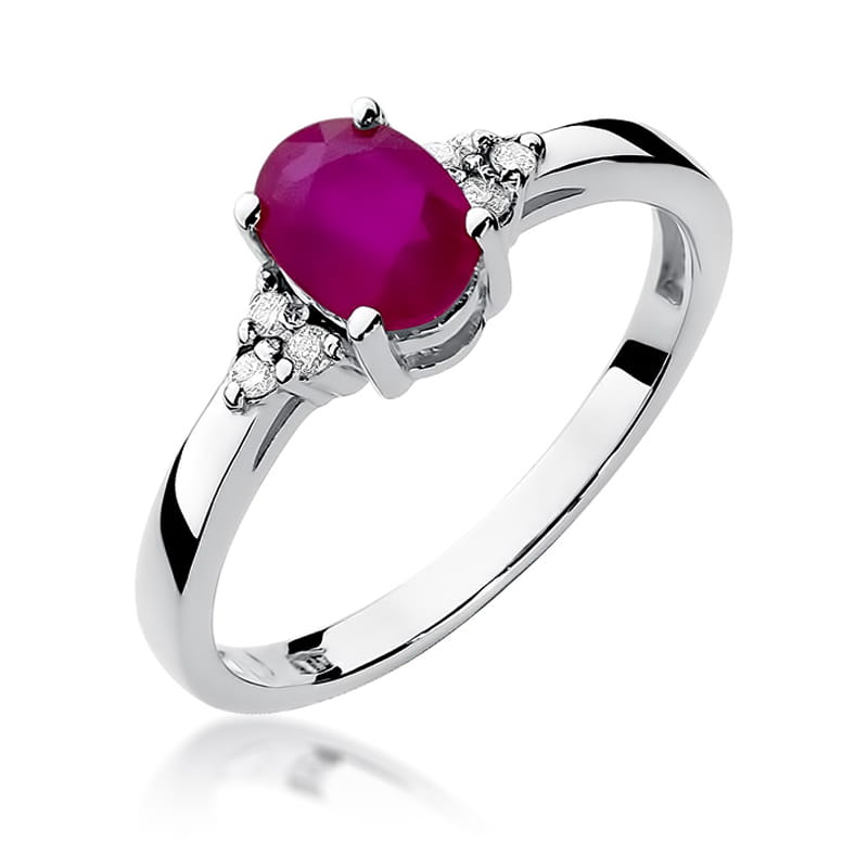 W308 Ruby prsteň 1.00ct biele zlato Au 585/1000 2