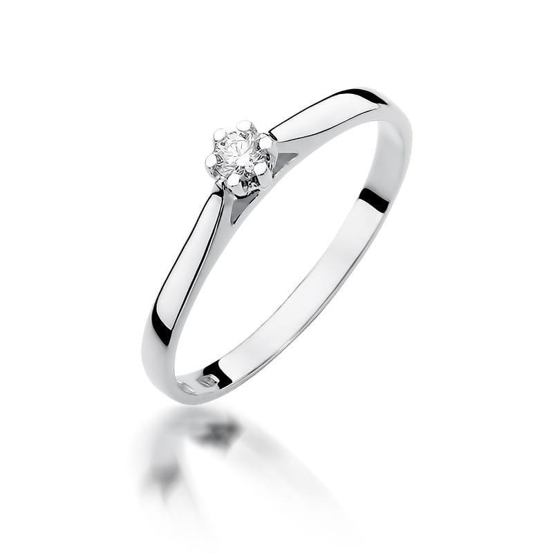 W311 Diamantový prsteň 0,09ct biele zlato Au 585/1000 2