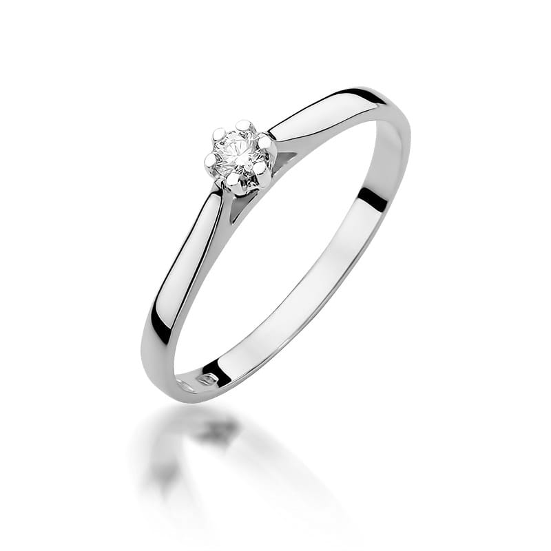 W311 Diamantový prsteň 0,10ct biele zlato Au 585/1000 2