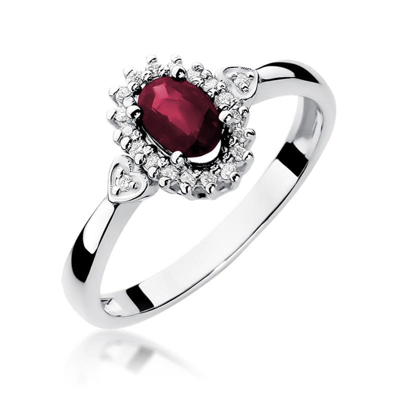 W312 Ruby prsteň 0,60ct biele zlato Au 585/1000 2