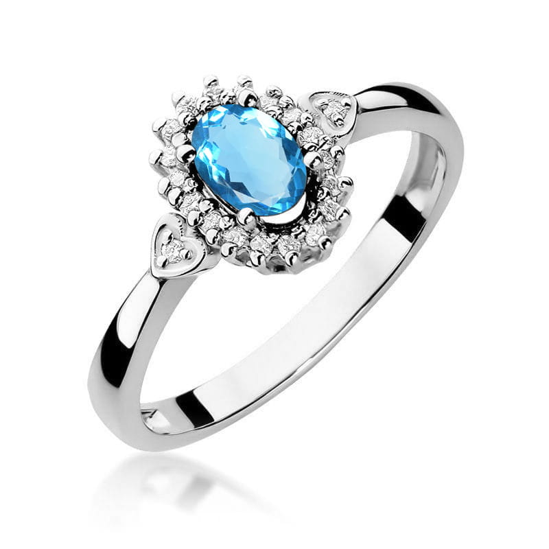 W312 Topaz prsteň 0,50ct biele zlato Au 585/1000 2