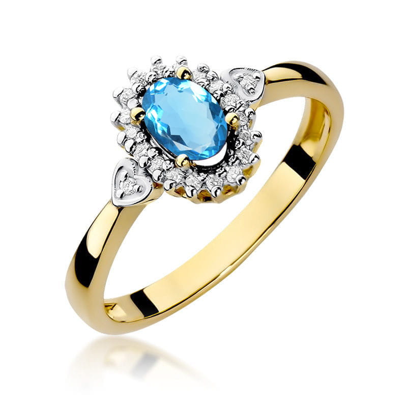 W312 Topaz prsteň 0,50ct žlté zlato Au 585/1000 2