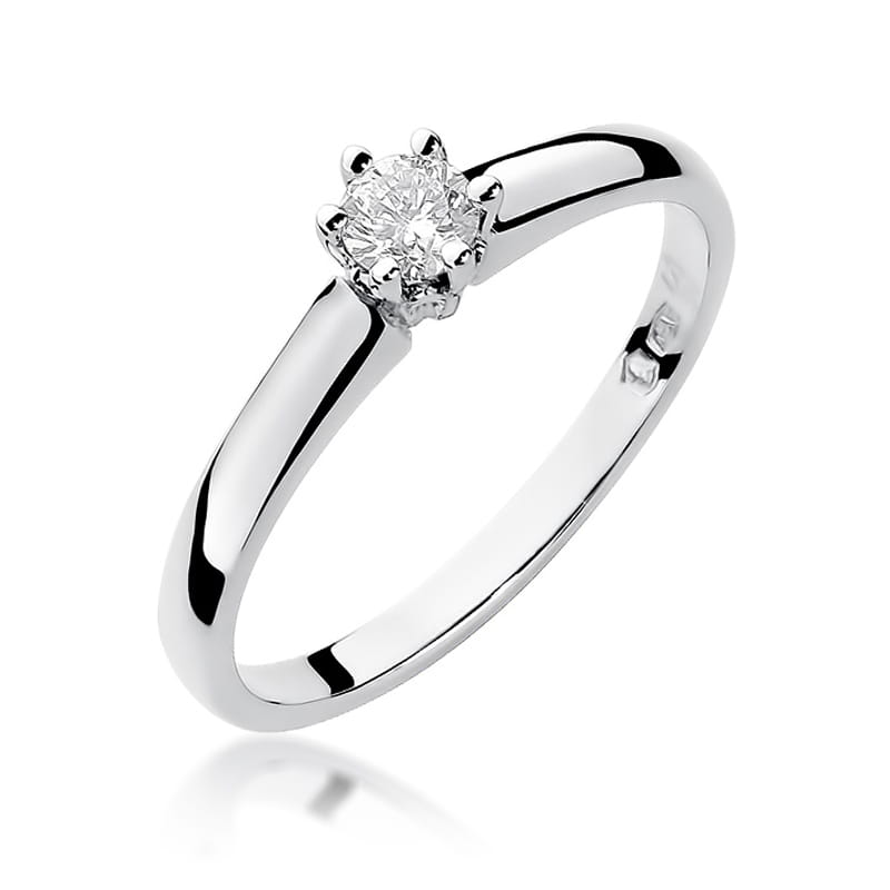 W317 Diamantový prsteň 0,20ct biele zlato Au 585/1000 2