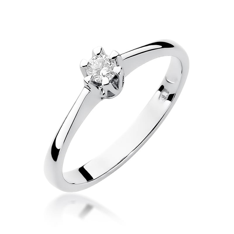 W319 Diamantový prsteň 0,10ct biele zlato Au 585/1000 2