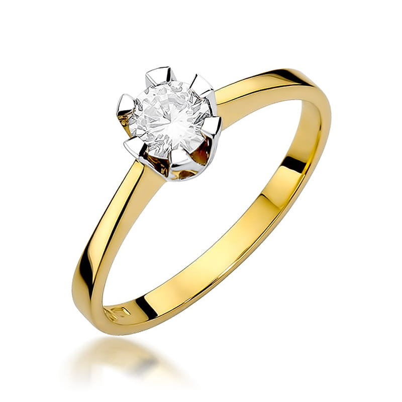 W319 Diamantový prsteň 0,50ct žlté zlato Au 585/1000 2