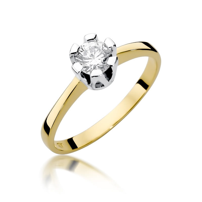 W319 Diamantový prsteň 0,70ct žlté zlato Au 585/1000 2