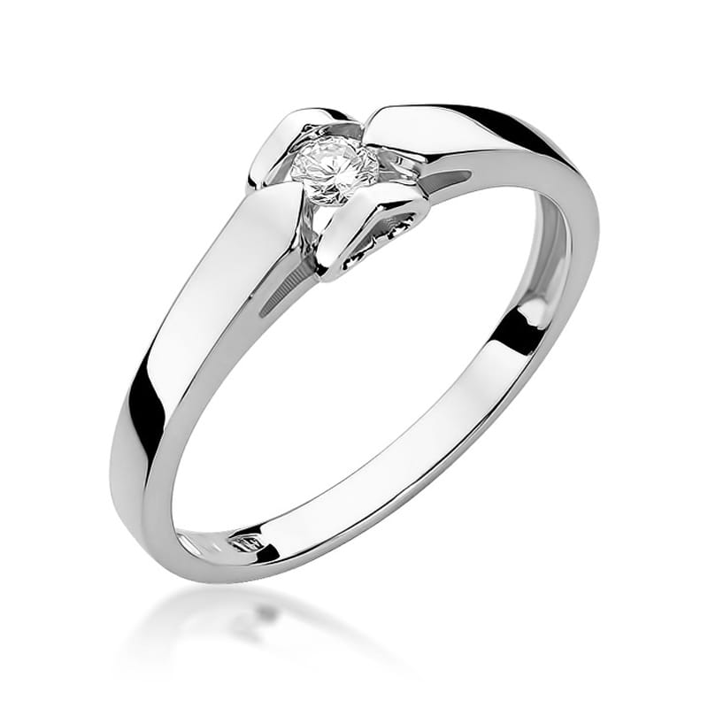 W320 Diamantový prsteň 0,04ct biele zlato Au 585/1000 2