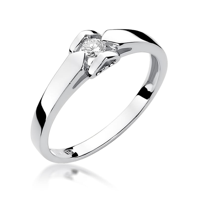 W320 Diamantový prsteň 0,09ct biele zlato Au 585/1000 2