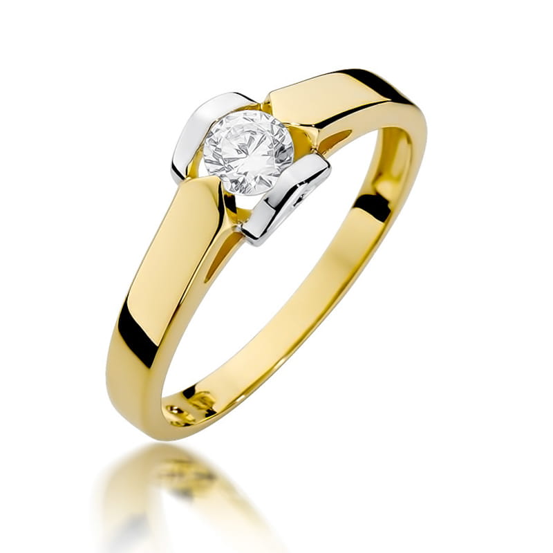 W320 Diamantový prsteň 0,30ct žlté zlato Au 585/1000 2