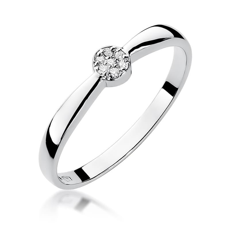 W322 Diamantový prsteň 0.04ct biele zlato Au 585/1000 2