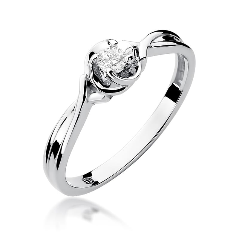 W329 Diamantový prsteň 0,10ct biele zlato Au 585/1000 2