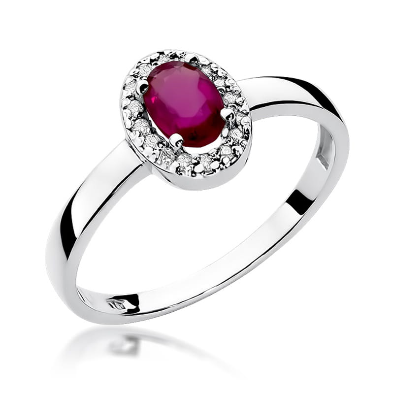 W330 Ruby prsteň 0,60ct biele zlato Au 585/1000 2